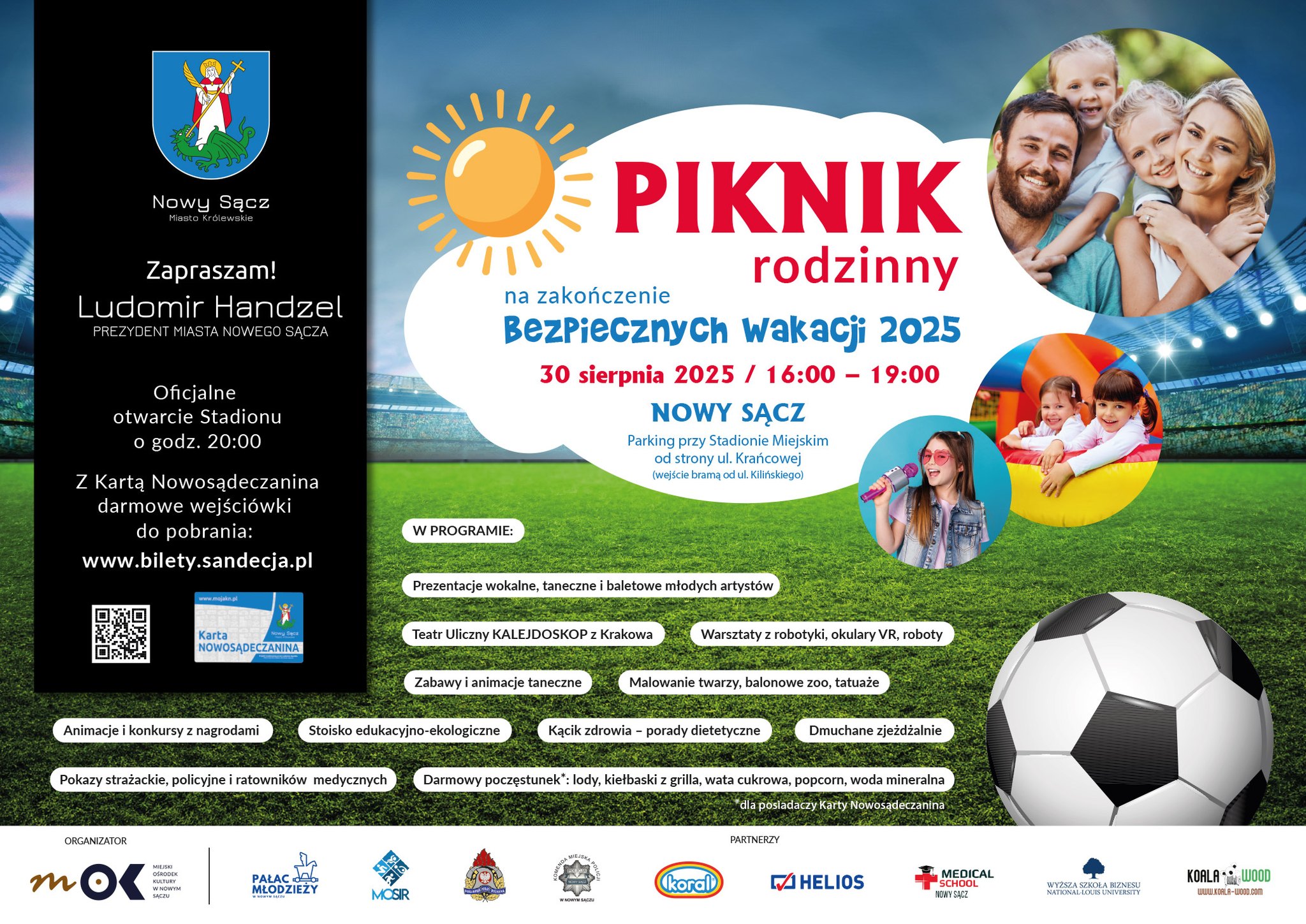 aktualność: Piknik rodzinny i wielkie otwarcie Stadionu Miejskiego – wyjątkowy dzień w Nowym Sączu!