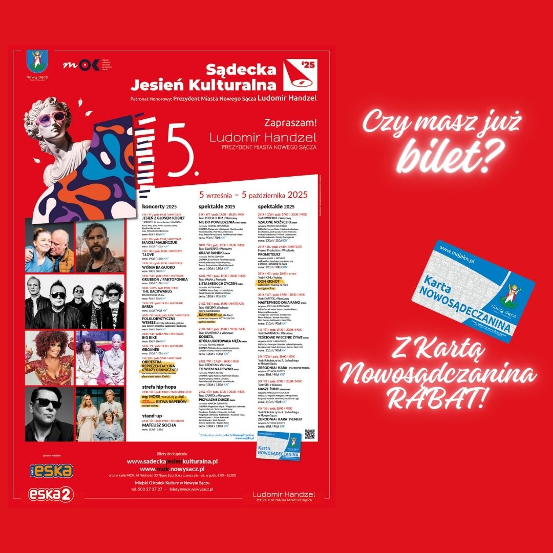 aktualność: 5. Sądecka Jesień Kulturalna – już za 5 dni!